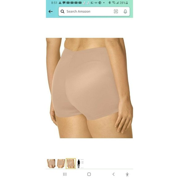 Maidenform Cover Your Bases Boyshorts Tummy Control Smoothing Shapewear Nude XL - Picture 3 of 10